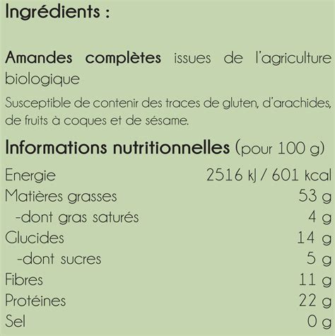 Beurre. D'amandes - calories, carbs, nutrition