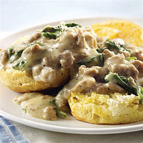 Biscuits & Turkey Sausage Gravy - calories, carbs, nutrition