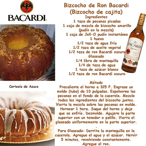 Bizcocho de Ron - calories, carbs, nutrition