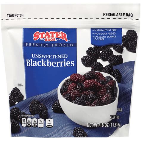 Blackberries, frozen, unsweetened - calories, carbs, nutrition