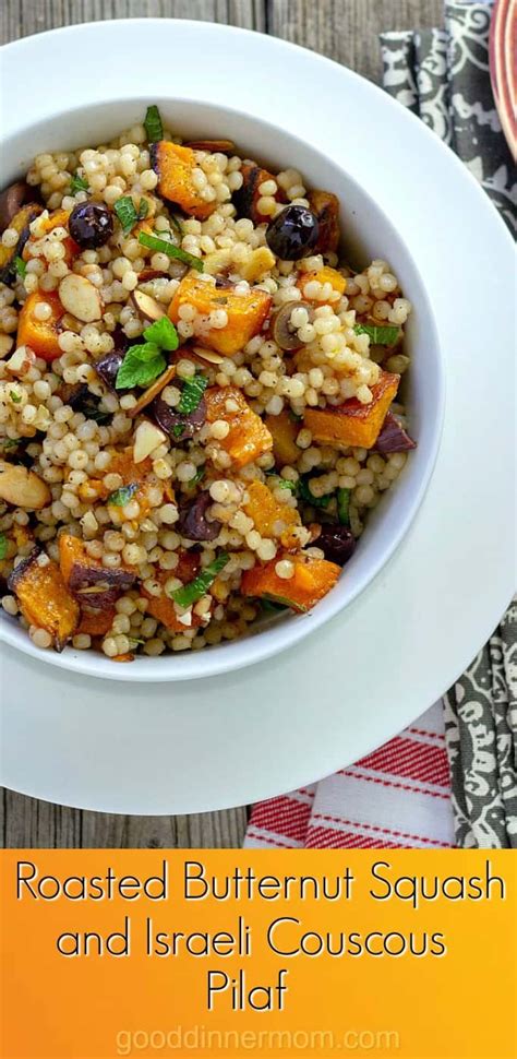 Blackened Chicken with Israel Couscous Roast Butternut Squash with Preserved Lemon, Herb Roasted Tom - calories, carbs, nutrition