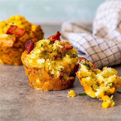 Blue Cheese & Bacon Corn Muffins - calories, carbs, nutrition