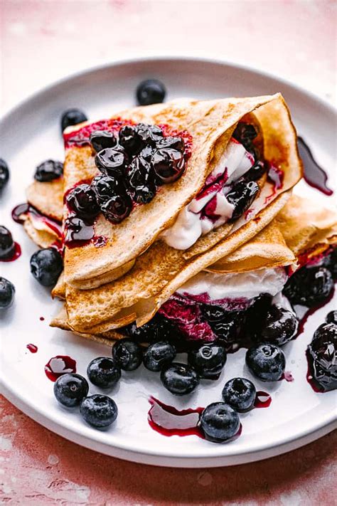 Blueberry Crepes - calories, carbs, nutrition