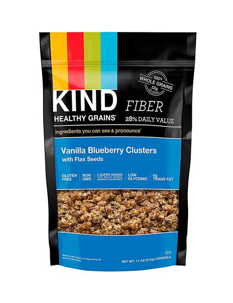 Blueberry & Flax Granola Clusters - calories, carbs, nutrition