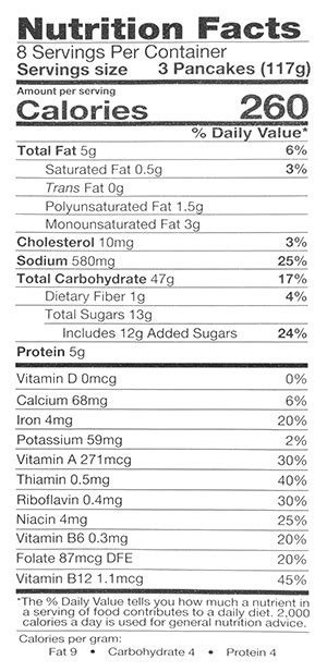 Blueberry Pancakes, with Whole Blueberries - calories, carbs, nutrition