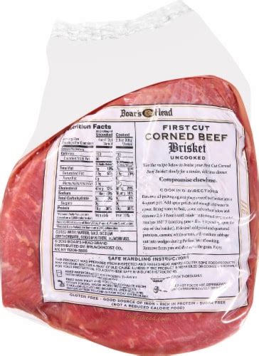 Boar's Head Beef Brisket (48144.17) - calories, carbs, nutrition