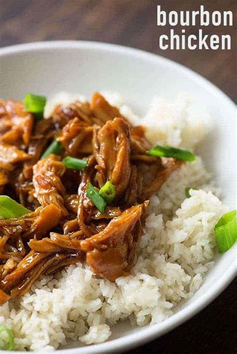 Bourbon Chicken served over Rice - calories, carbs, nutrition