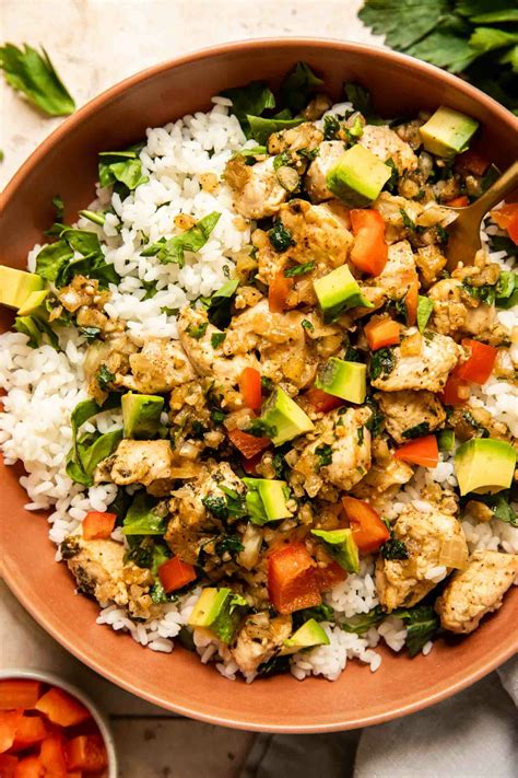 Bowl Caribbean Chicken Chimichurri - calories, carbs, nutrition