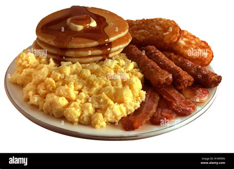 Breakfast Pancake Platter with Sausage, Scrambled Eggs Homefries - calories, carbs, nutrition