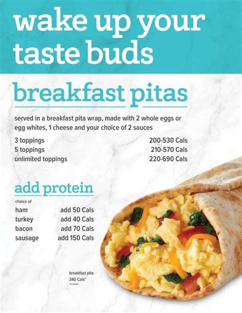 Breakfast Pita - calories, carbs, nutrition