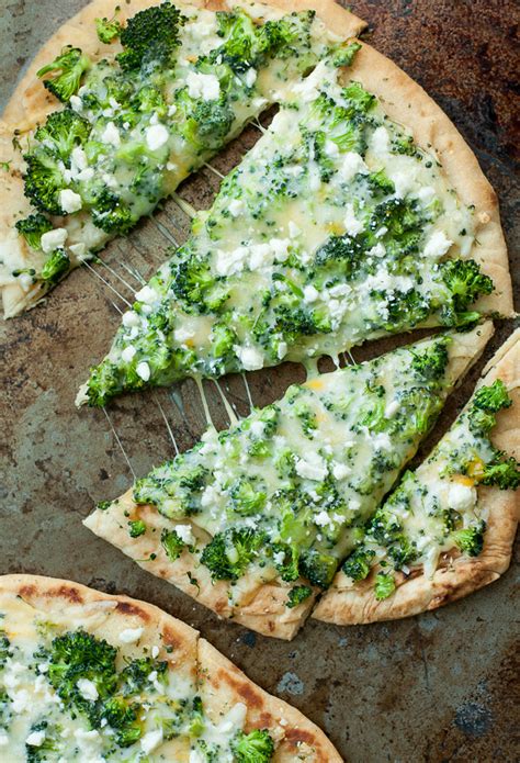 Broccoli Cheddar Flat Bread Pizzas - calories, carbs, nutrition