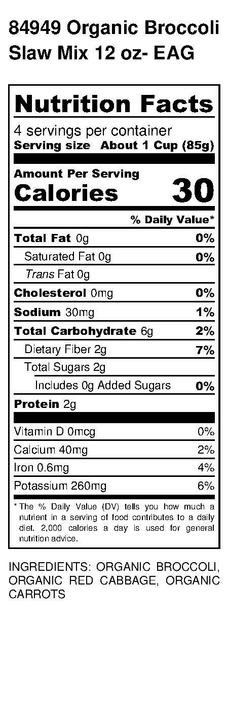 Broccoli Slaw - calories, carbs, nutrition