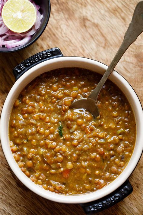 Brown Lentil Dal - calories, carbs, nutrition