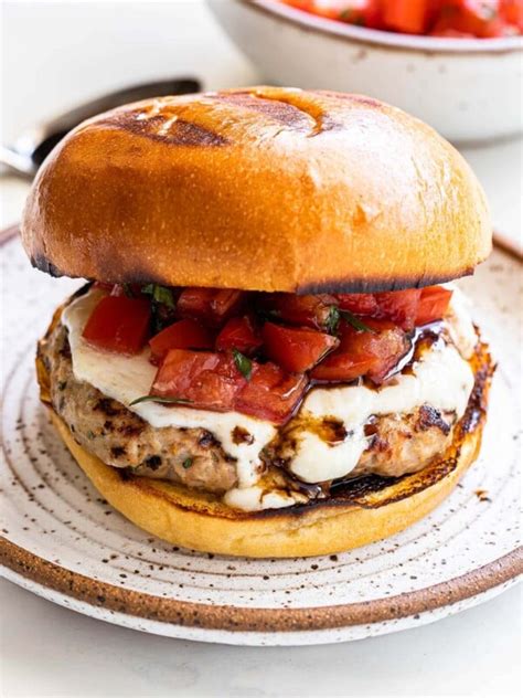 Bruschetta Salmon Burger - calories, carbs, nutrition