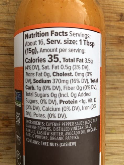 Buffalo Sauce - calories, carbs, nutrition