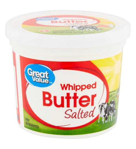 Butter, whipped, with salt - calories, carbs, nutrition