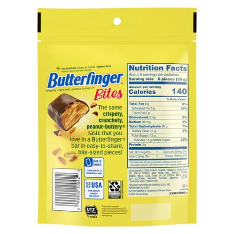 Butterfinger Bites - calories, carbs, nutrition