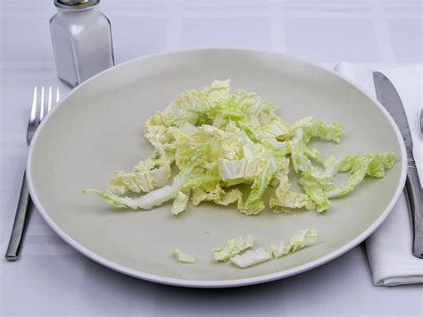 Cabbage Napa Shredded 1/8" 1 Cup - calories, carbs, nutrition