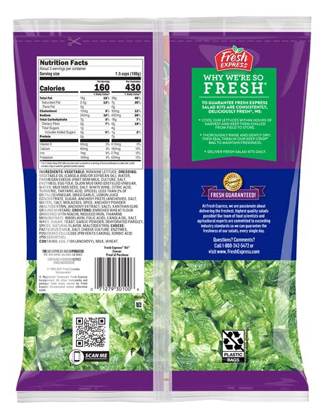 Caesar Salad - STG Package - calories, carbs, nutrition