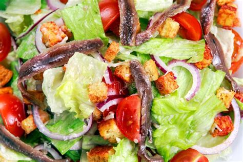 Caesar Salad with Anchovies - calories, carbs, nutrition