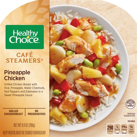 Cafe Steamers Pineapple Chicken - calories, carbs, nutrition