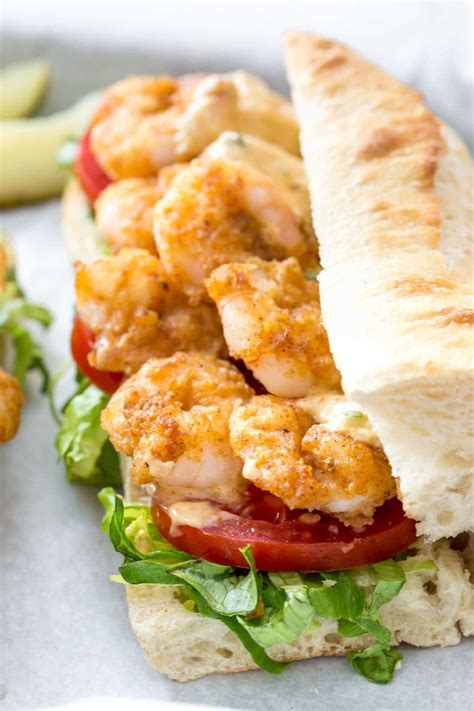 Cajun Shrimp Salad Po' Boy - calories, carbs, nutrition