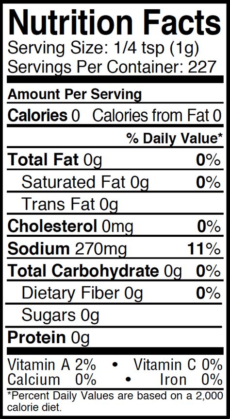 Cajun Spice - calories, carbs, nutrition