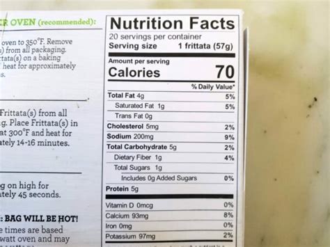 California Frittata - calories, carbs, nutrition