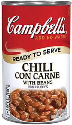 Campbells Chili Con Carne - calories, carbs, nutrition