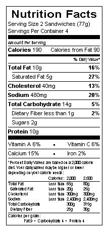 Canadian Bacon, Tomato and Parmesan Panino - calories, carbs, nutrition