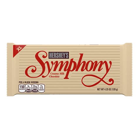 Candies, SYMPHONY Milk Chocolate Bar - calories, carbs, nutrition