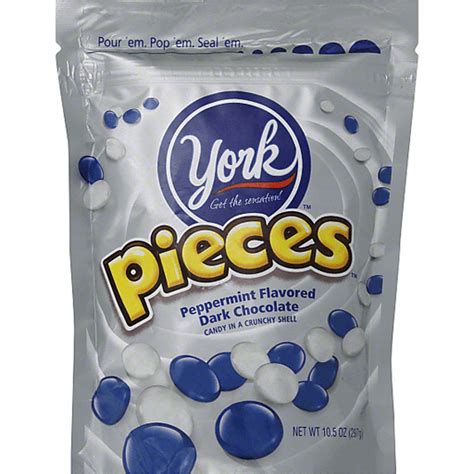 Candy, York Pieces, Peppermint, Hershey's - calories, carbs, nutrition