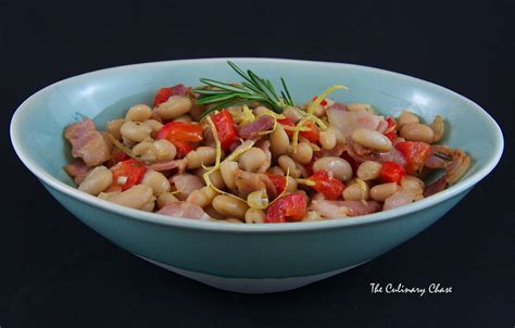 Cannellini Beans with Lemon, Roasted Red Peppers and Bacon - calories, carbs, nutrition