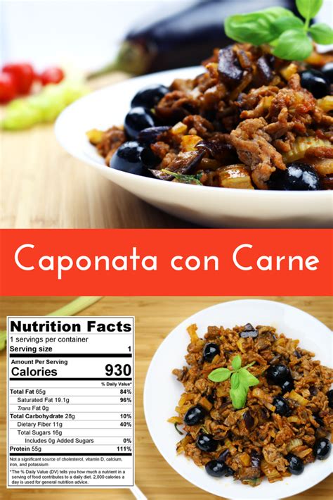 Caponata - calories, carbs, nutrition