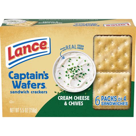 Captain's Wafers Cream Cheese & Chives - calories, carbs, nutrition