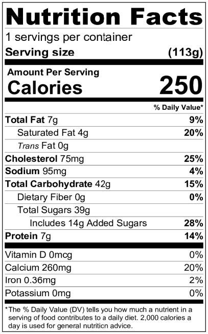 Caramel Flan - calories, carbs, nutrition