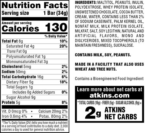 Caramel Nut Bar - calories, carbs, nutrition