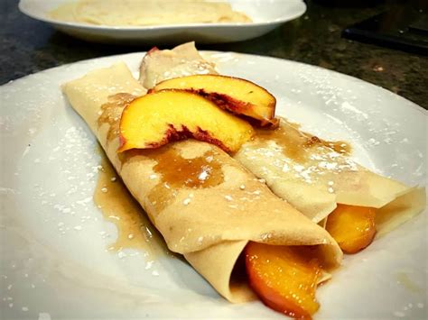 Caramelized Peach Crepe - calories, carbs, nutrition