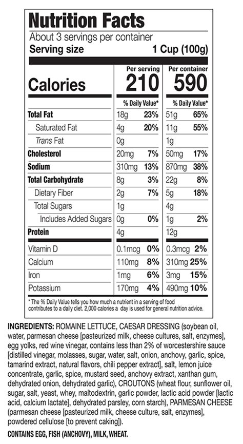 Carb Well Classic Caesar - calories, carbs, nutrition