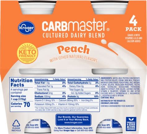 Carbmaster Peach - calories, carbs, nutrition