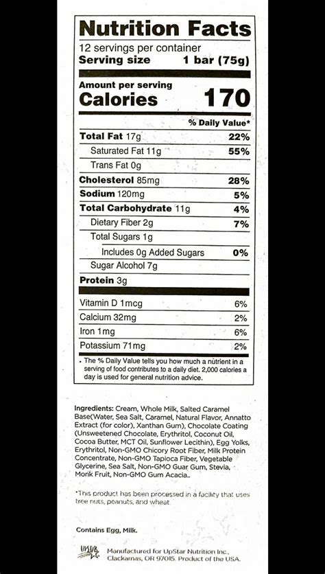 Carmel Ice Cream Bar - calories, carbs, nutrition