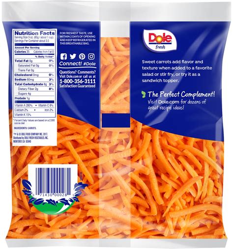 Carrot Bulk Shredded 1 oz - calories, carbs, nutrition