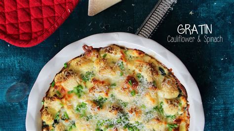 Cauliflower and Spinach Gratin - calories, carbs, nutrition