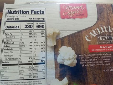 Cauliflower, Frozen - calories, carbs, nutrition