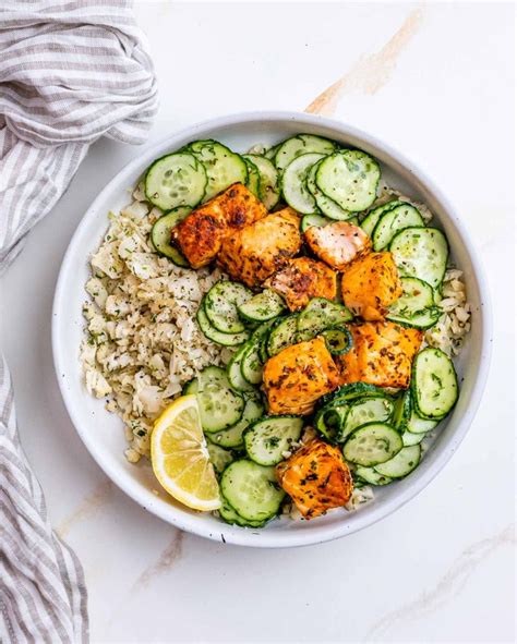 Cauliflower Rice Bowl Orange Salmon - calories, carbs, nutrition