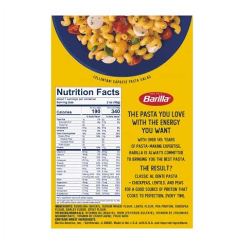 Cellentani Pasta - calories, carbs, nutrition