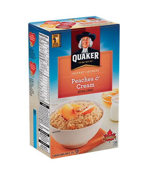 Cereal Oatmeal Peaches & Cream 6 oz - calories, carbs, nutrition