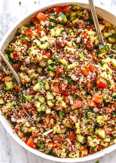 Cerner Quinoa with Black Beans and Seared Red Peppers with Asparagus and Cucumber Salad - calories, carbs, nutrition