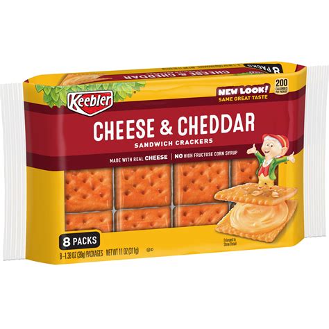 Cheese and Cheddar Sandwich Crackers - calories, carbs, nutrition