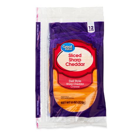 Cheese Cheddar Sharp Sliced 1/2 oz 2 SLC - calories, carbs, nutrition